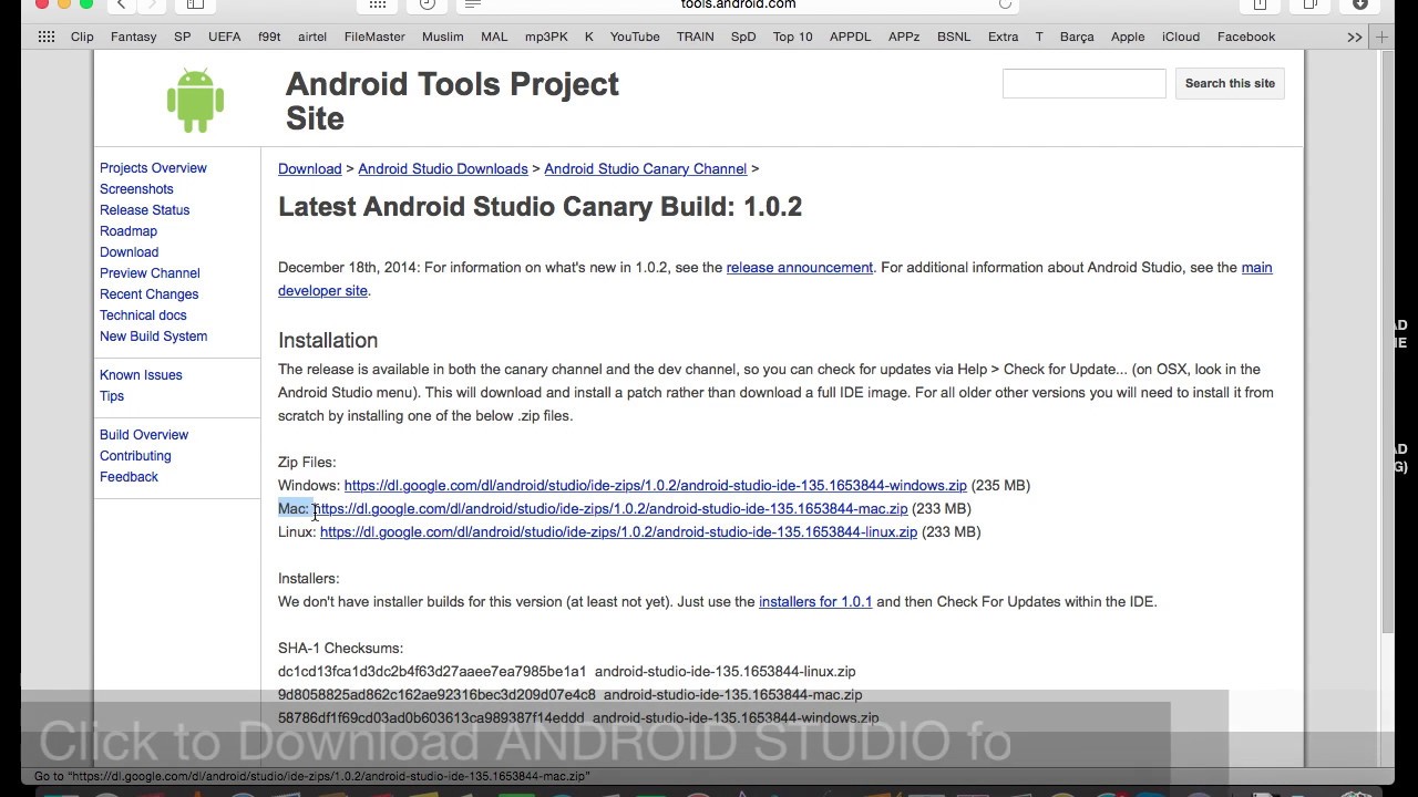 Android studio for windows download